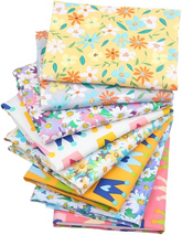 Lot de 8 Fat Quarters en coton imprimé floral multicolore CraftsFabrics, 40 x 50 cm